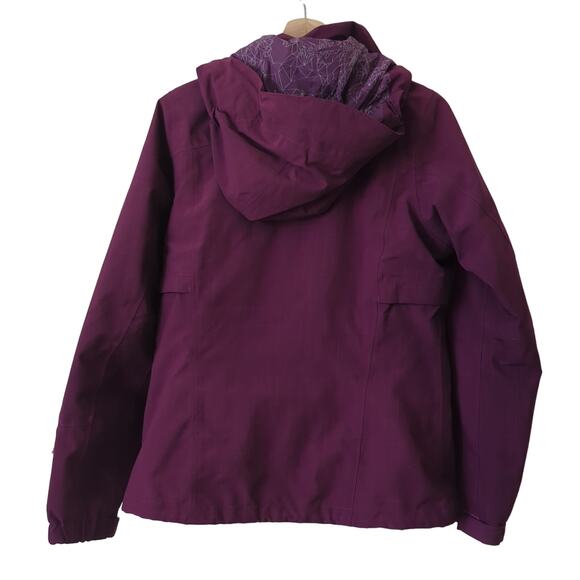 The North Face Parka Snow Shell Rain Jacket Womens Small Purple Hooded - Picture 2 of 11